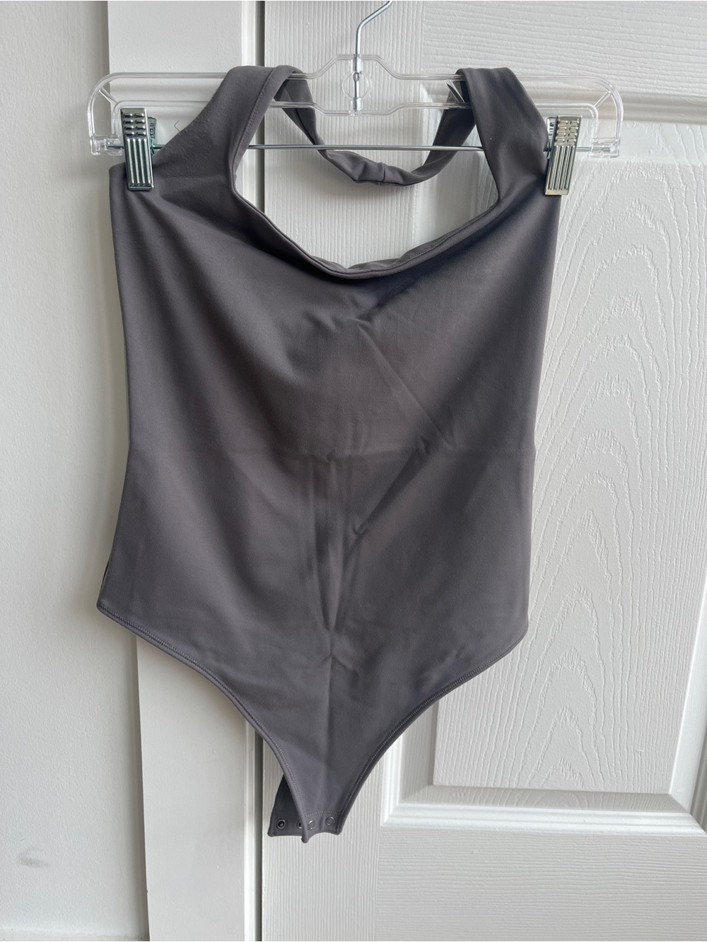 Abercrombie & Fitch Charcoal Grey Halter Bodysuit